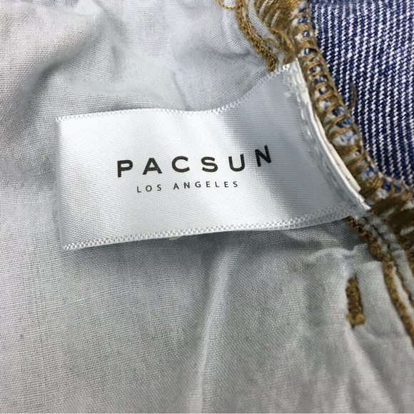 PACSUN Mom Short High Rise Waist Jean Denim Double Yoke Western Flair Size 28 - Picture 8 of 11